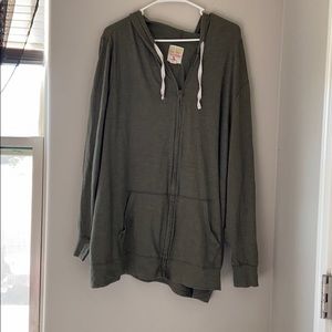 Plus size zip hoodie